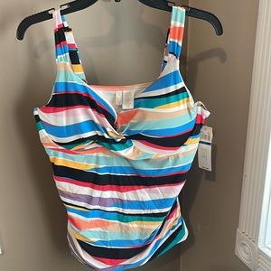 New Anne Cole Tankini Top 40D/ 38DD Full support